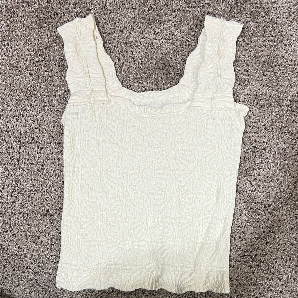 Elegant Cream Sleeveless Top